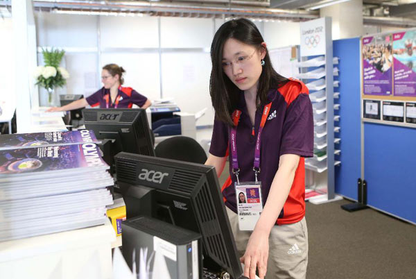 Chinese girl volunteering at London Olympics