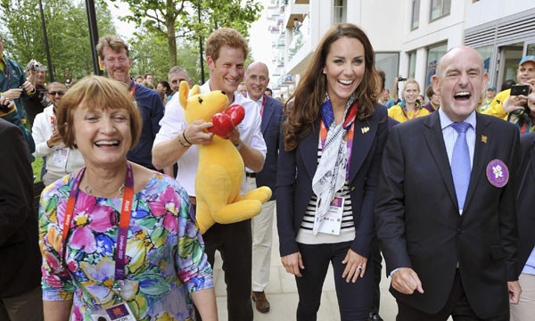 Britain's royal family visit Olympic village