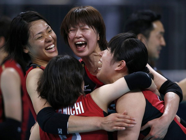 Japan win women's volleyball bronze medal match