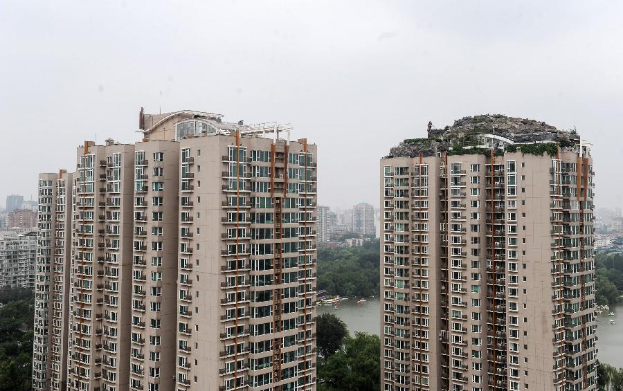 Rocky villa built on top of building in Beijing