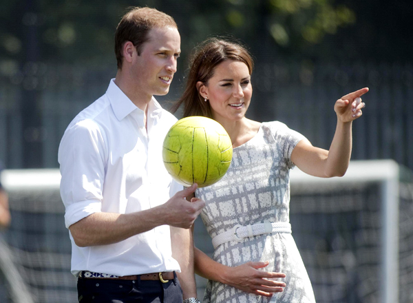 Prince William tries out his football skills