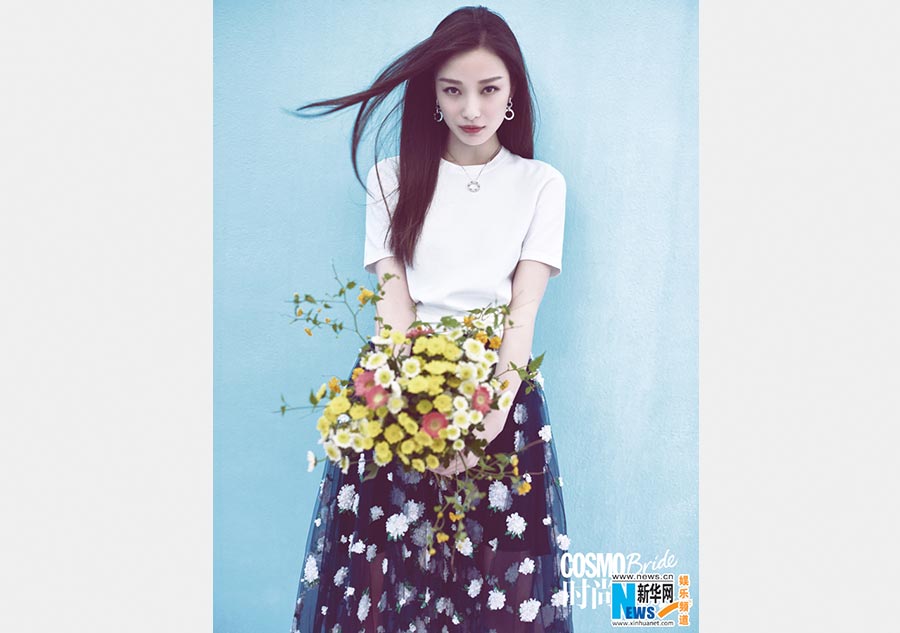 Actress Ni Ni poses for Cosmo Bride