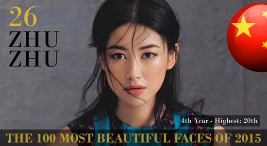 Four Chinese stars on 100 most beautiful faces