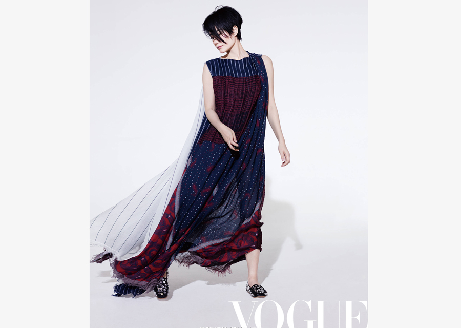 Chinese singer Faye Wong poses for 'Vogue' magazine