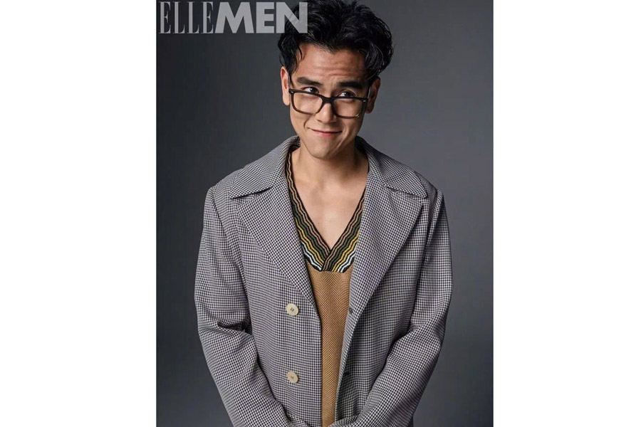 Actor Eddie Peng poses for fashion magazine