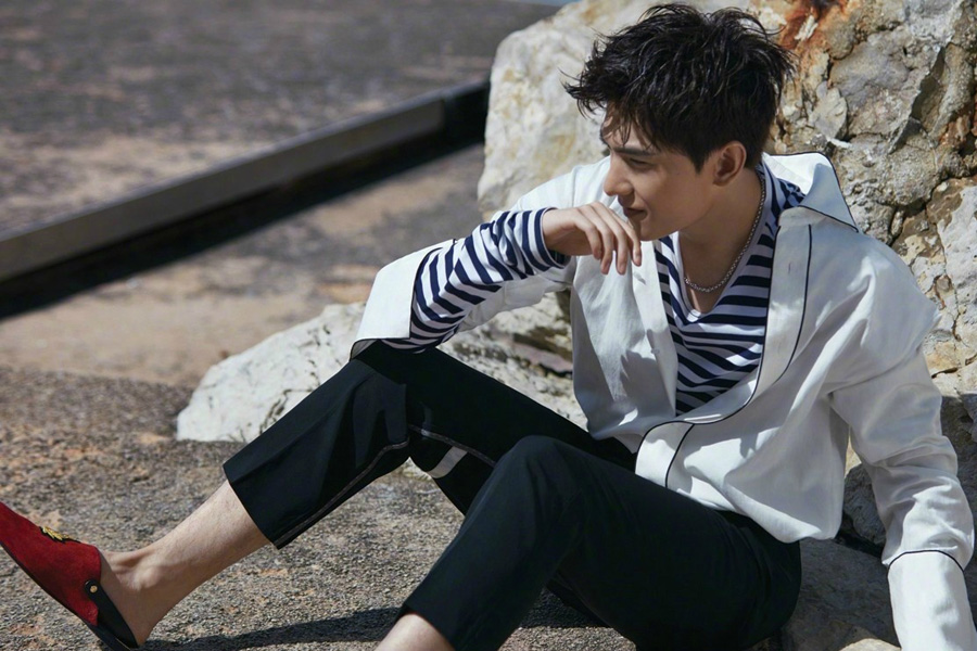 Actor Yang Yang poses for the fashion magazine