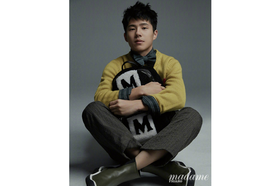 Actor Liu Haoran poses for the fashion magazine