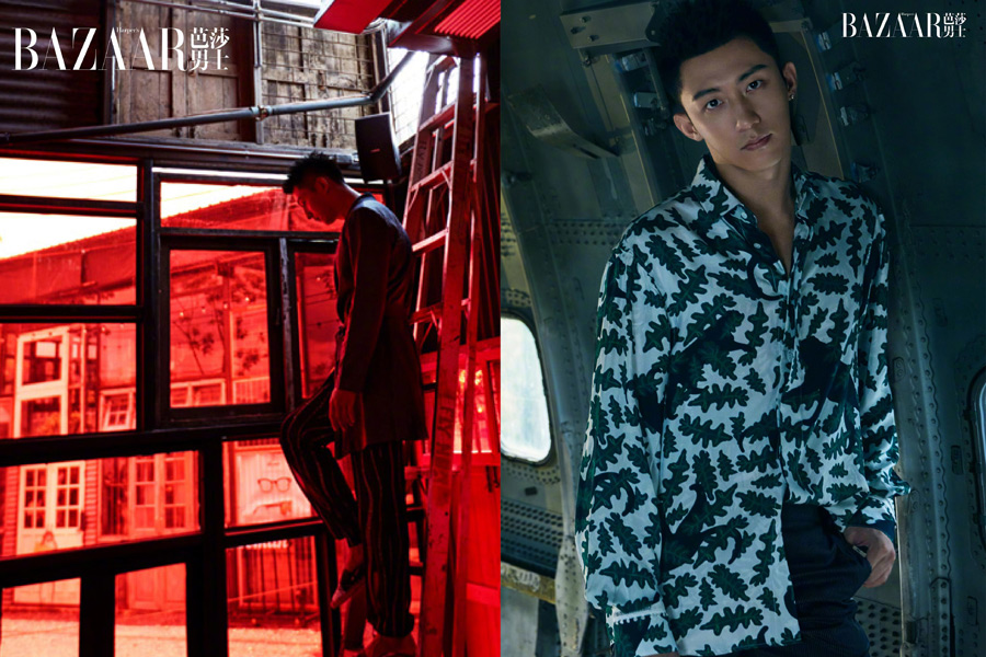 Actor Huang Jingyu poses for fashion magazine