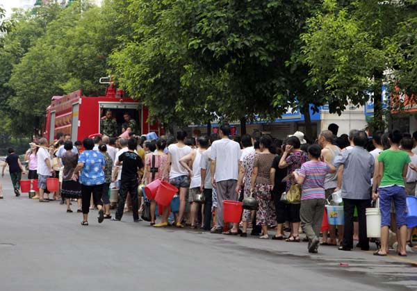 Panic buying of bottled water