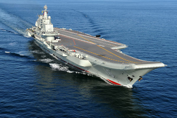 China's aircraft carrier docks in Sanya