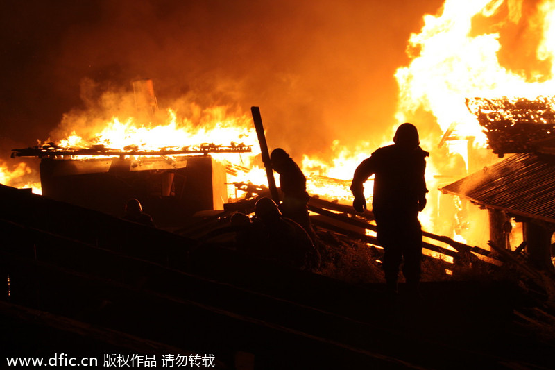 Ancient town in Shangri-la devastated by fire