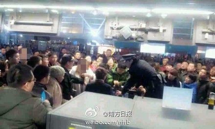 Airport riot mars end of China's new year holiday