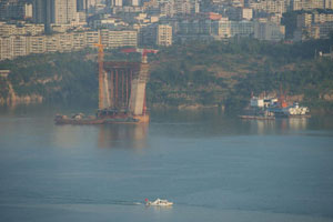 Bridge construction to close a gap in C China