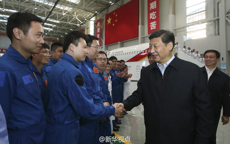 President Xi inspects jetliner R&D center