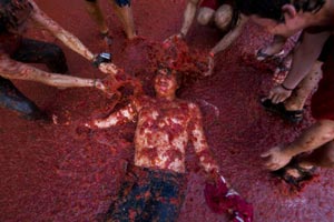 Tomatina joy in Northeast China