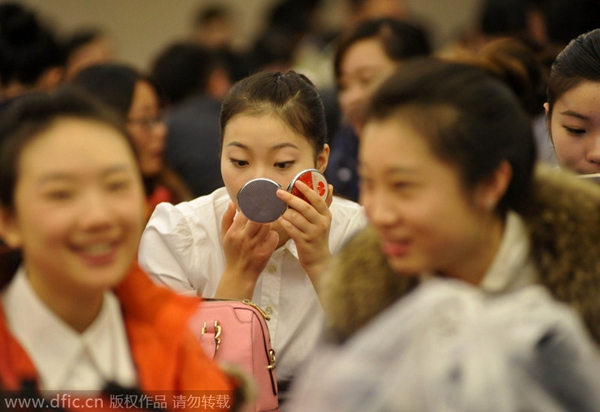 Parade of beauty at job fair