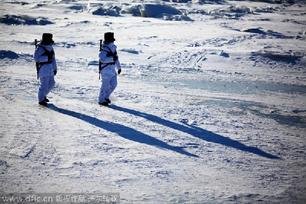 Braving bitter cold for national security