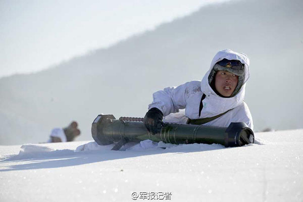 Drill in snowfield tests the combat level of PLA