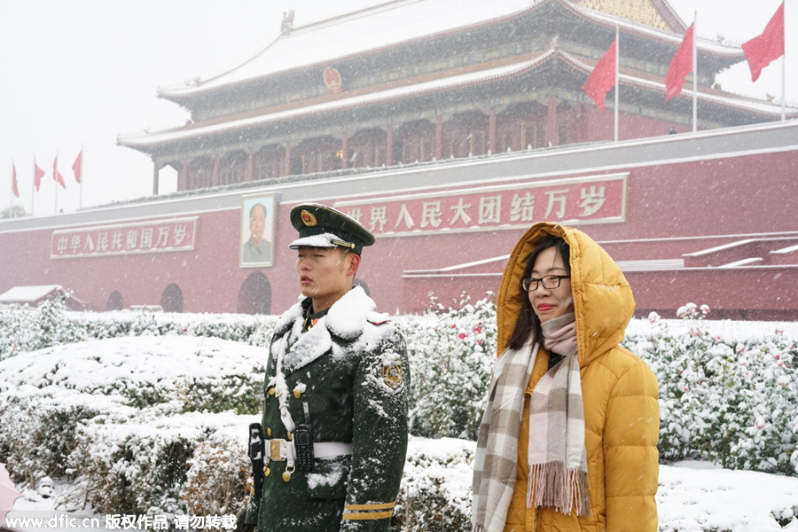 Snowstorms sweep across northern China