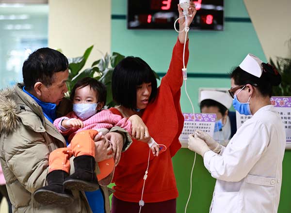 Thousands of kids fall ill with flu in Beijing