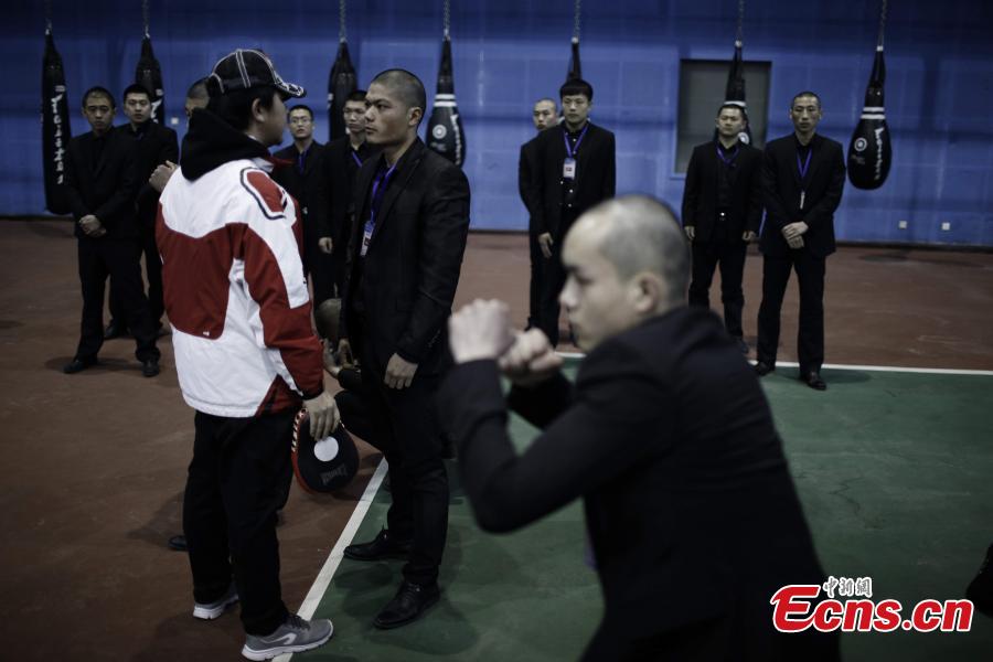 Tough training at Tianjin bodyguard camp