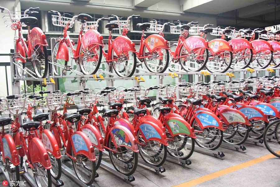 Bi-level bicycle storage in Hangzhou