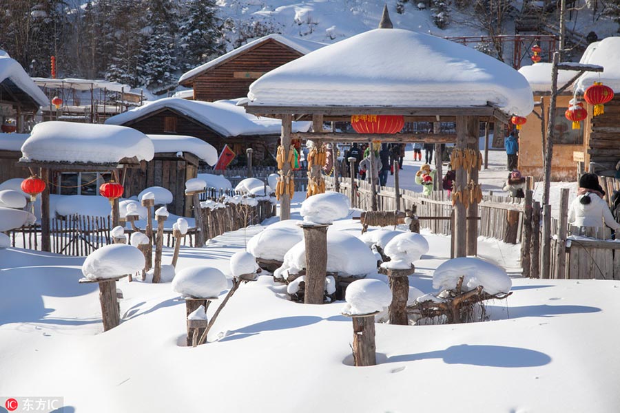 Snow village, a farm turns fairy tale world in Heilongjiang