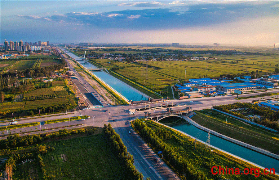 Aerial views of world's largest water transfer project