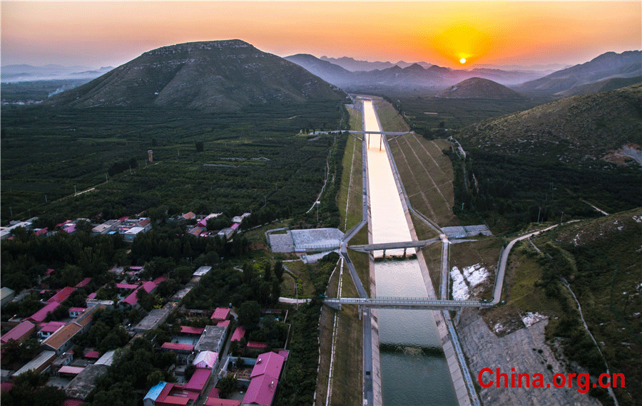 Aerial views of world's largest water transfer project