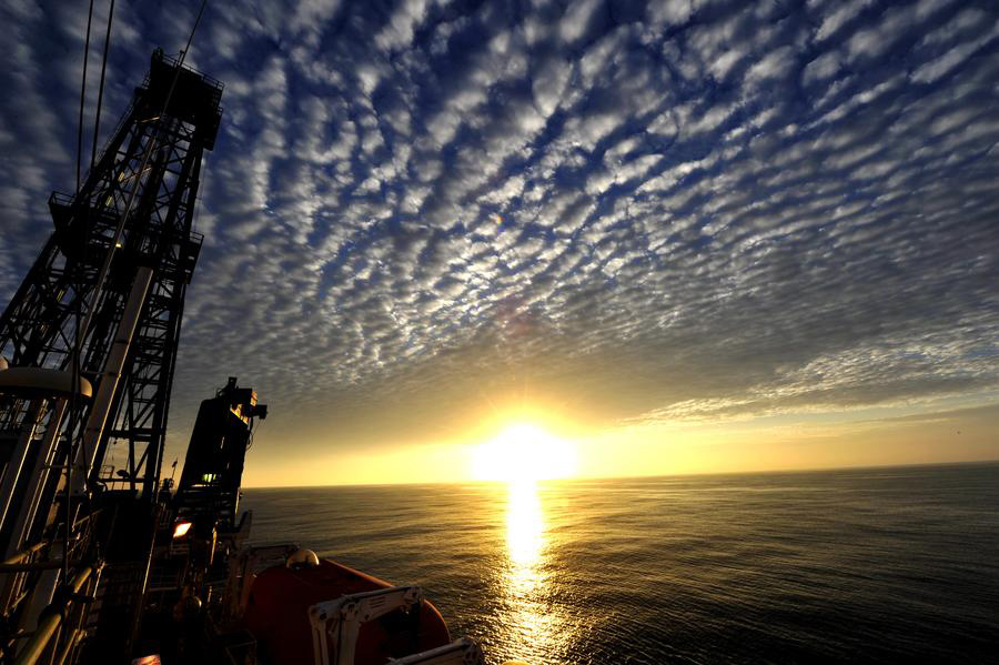 Sunset scenery of South China Sea