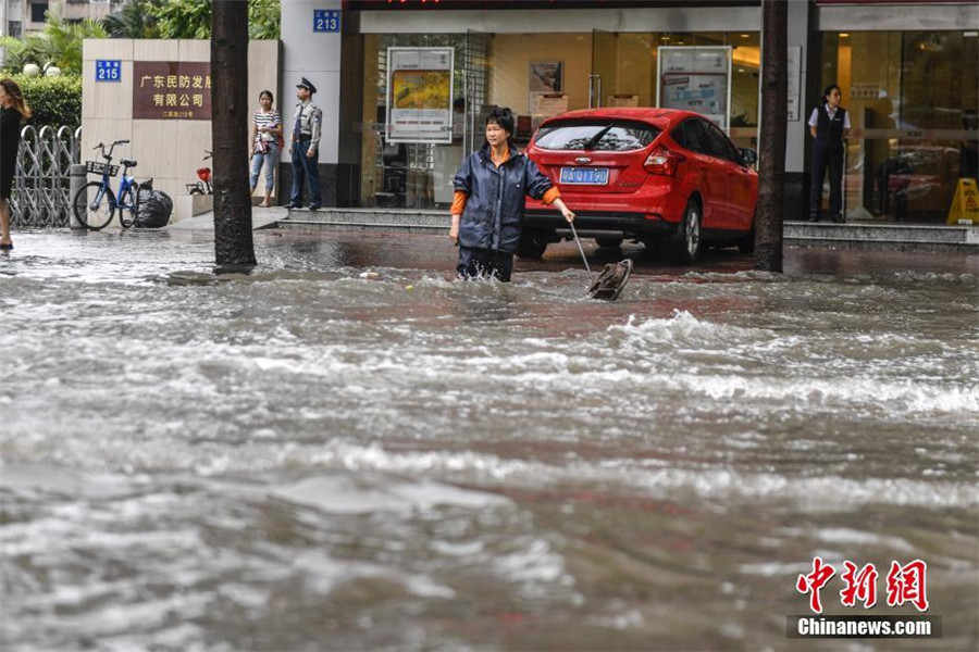 Rainstorm leaves city flooded