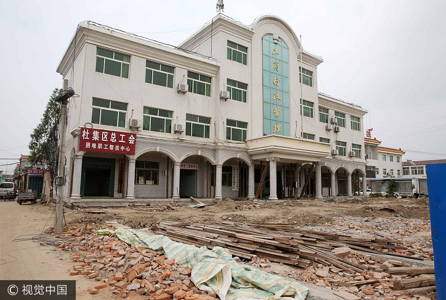 Four-story building moved 10 meters for railway line