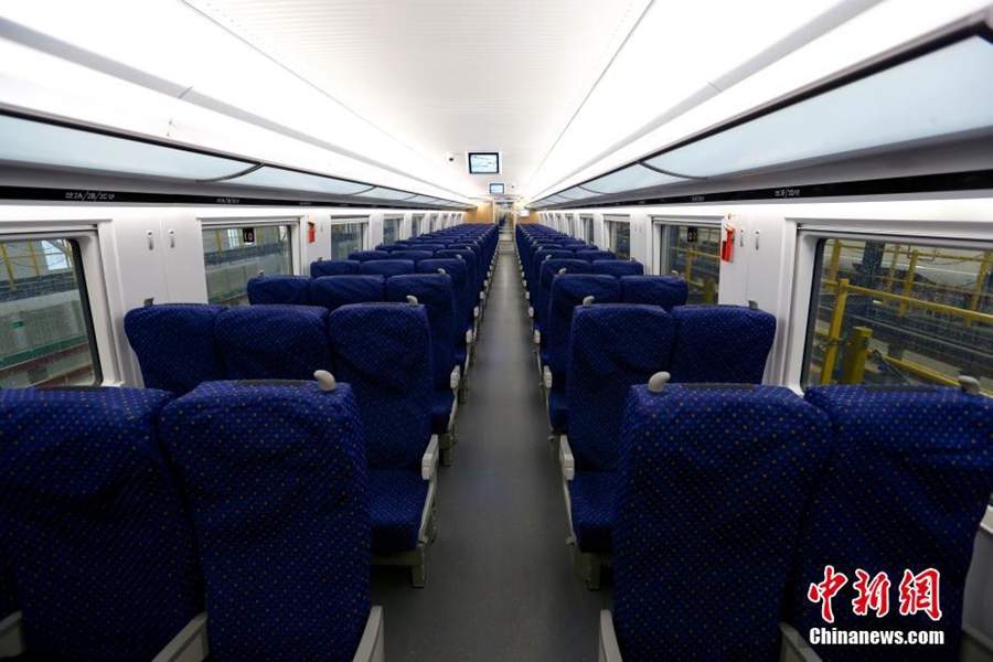 Self-developed new train to run on high-speed rail line