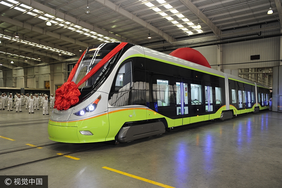 World's first driverless tram rolls out in China