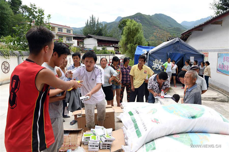 Rescue work underway in flood-hit Wenxian, China's Gansu