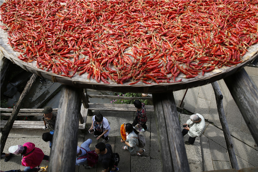 Legends of fall in mountains of Wuyuan town