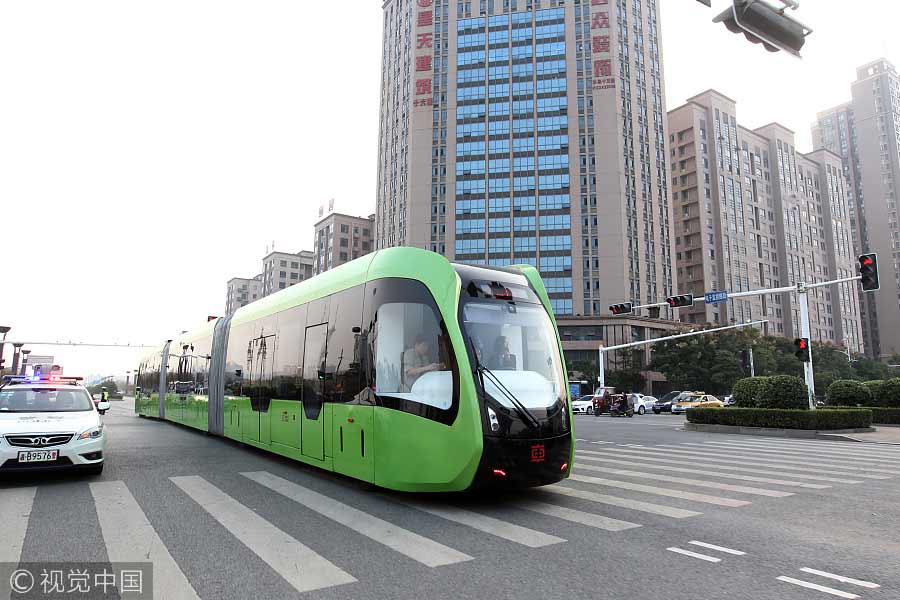 World's first railless train on test run