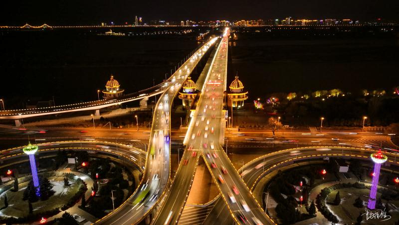 Night views of Harbin through the lens