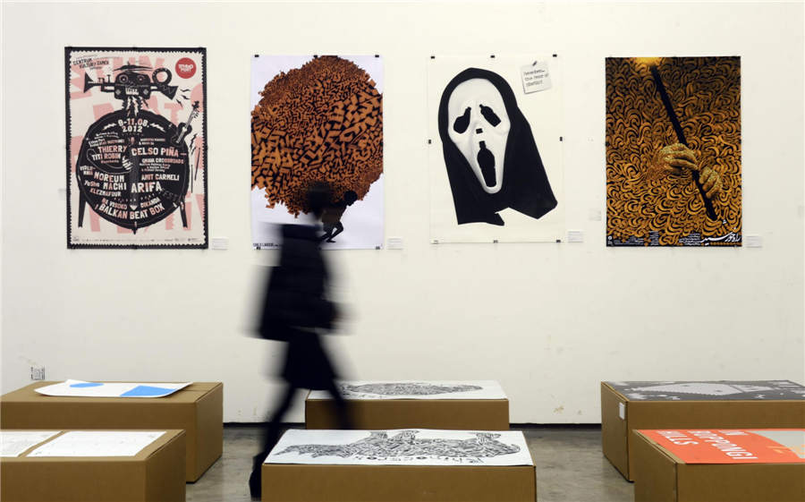 Award-winning posters exhibited in Hangzhou