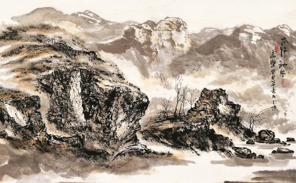 Painter depicts great Taihang Mountains with passion and love