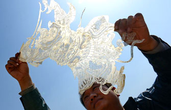 Special shadow puppet troupe in Pingyao