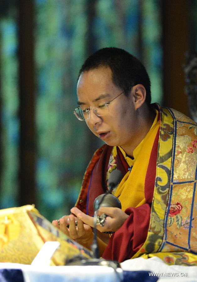 11th Panchen Lama delivers sermon in Xigaze, SW China's Tibet