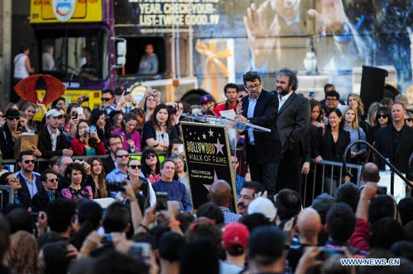 Peter Jackson honored with star on Hollywood Walk of Fame