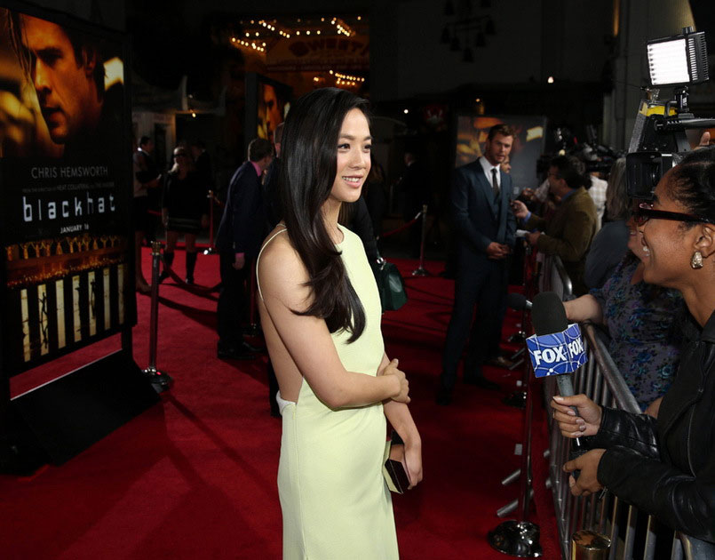 Tang Wei promotes <EM>Blackhat</EM> in Hollywood