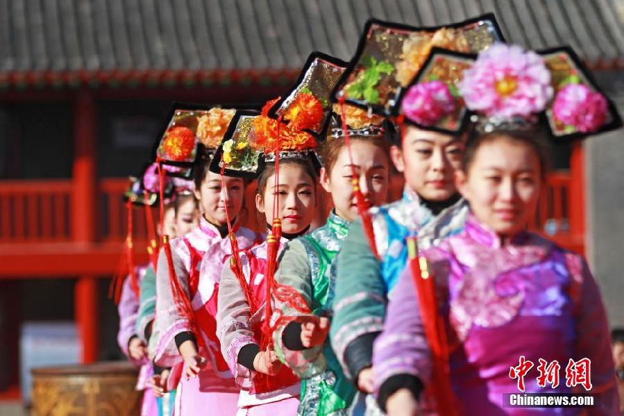 Qing Dynasty royal ceremony for Chinese New Year performed in Shenyang Imperial Palace