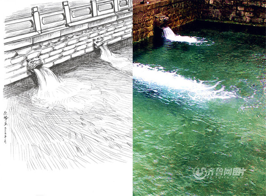 Female teacher's pen drawings reproduce old Jinan