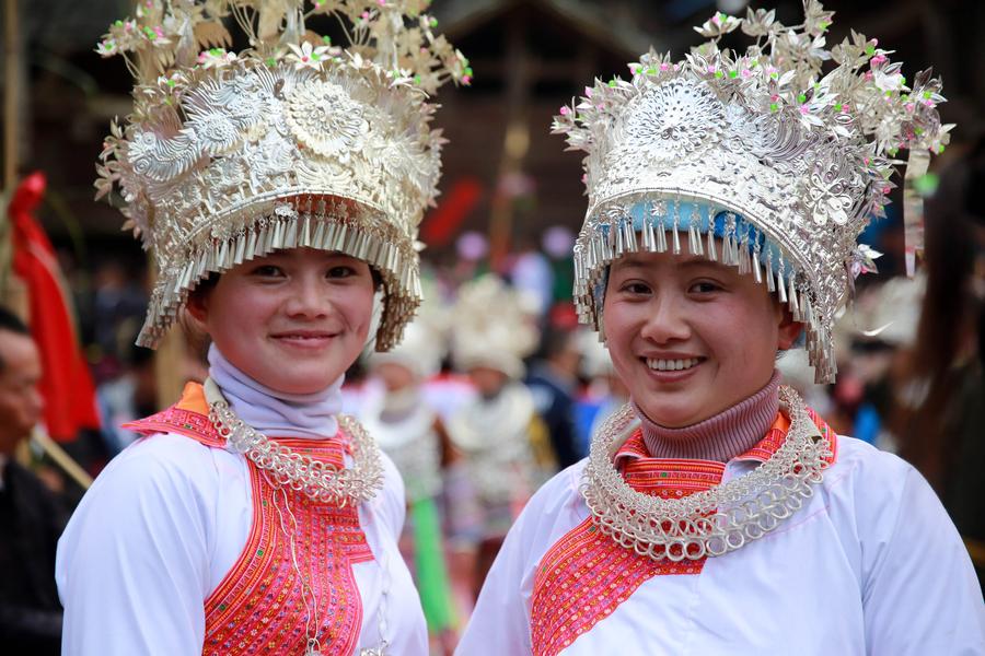 People of Miao ethnic group celebrate Spring Festival in SW China