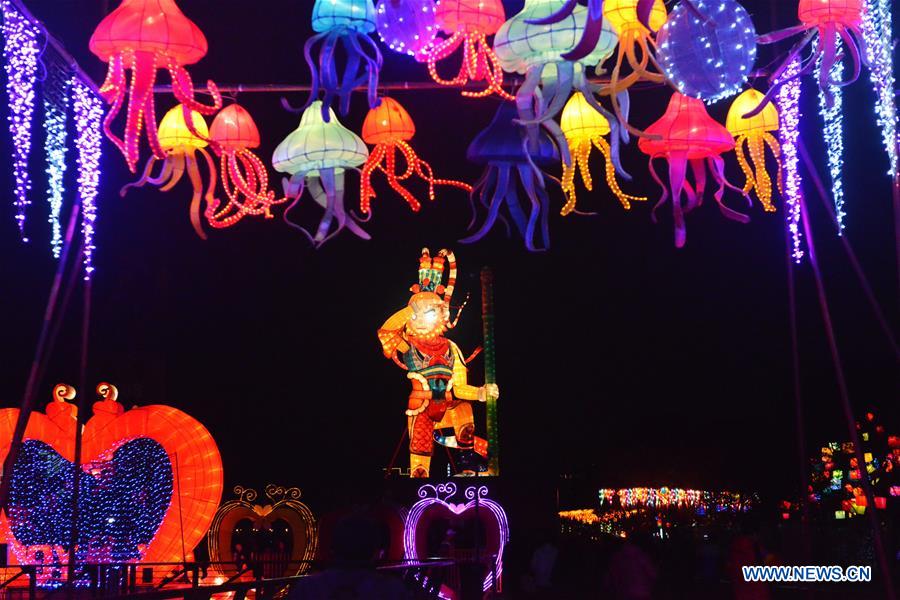 Lantern carnival held at Shanghai Expo Park, E China