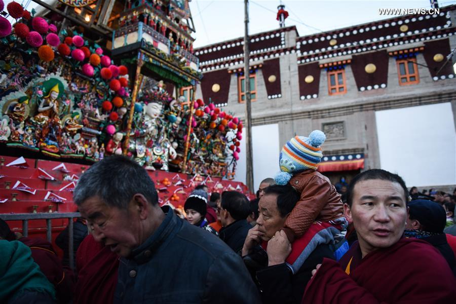 Exhibition of butter sculptures held at Taer Monastery in Qinghai