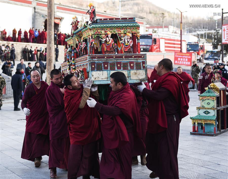 Exhibition of butter sculptures held at Taer Monastery in Qinghai